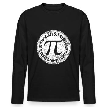 pi - T-shirt manches longues Premium bio Homme - noir - Devant - Nico (187cm)