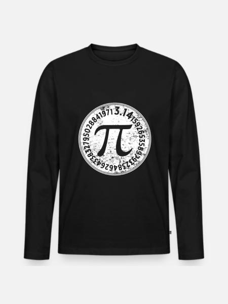 pi - Men's Premium Organic Long Sleeve Shirt - black