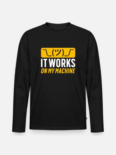 Ascii Coder CSS HTML Nerd Geek Programmierer - Männer Premium Bio Langarmshirt - Schwarz