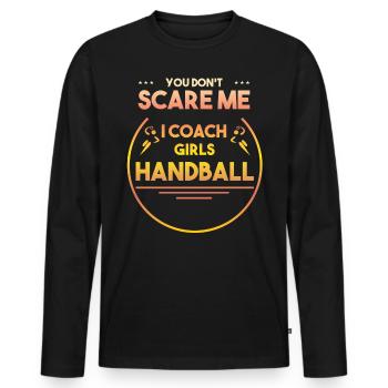 Handball Filles Coach Sport Humour Rengaine Cadeau - T-shirt manches longues Premium bio Homme - noir - Devant - Nico (187cm)