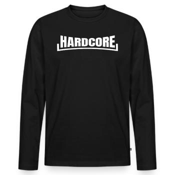 HARD * CORE | Chemises | hardc0re - T-shirt manches longues Premium bio Homme - noir - Devant - Nico (187cm)