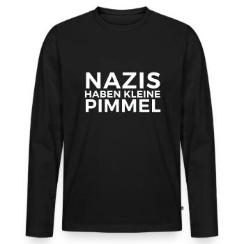 Antifa T-shirt Rassimus contre idée de cadeau droite - T-shirt manches longues Premium bio Homme - noir - Devant - Nico (187cm)
