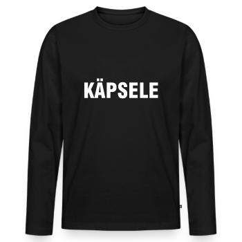 Käpsele | T-shirts souabe Souabe Cadeaux Souabe - T-shirt manches longues Premium bio Homme - noir - Devant - Nico (187cm)
