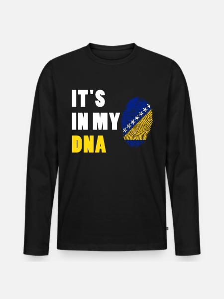 Bosnia and Herzegovina | Bosnian Bosnian Gifts - Men's Premium Organic Long Sleeve Shirt - black