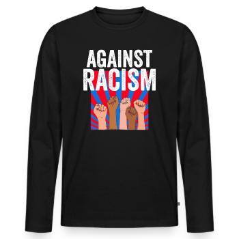 Antifa Antifa Antifa Links Gift - Men's Premium Organic Long Sleeve Shirt - black - Front - Nico (187cm)