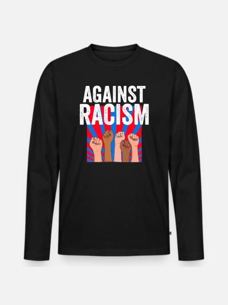 Antifa Antifa Antifa Links Gift - Men's Premium Organic Long Sleeve Shirt - black