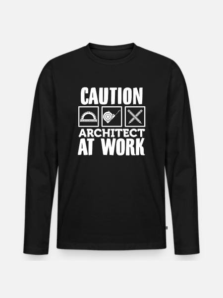 Architekten Shirts Architekt Architektur Geschenke - Männer Premium Bio Langarmshirt - Schwarz