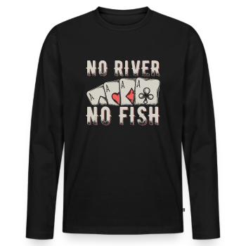 Poker cards | Poker Poker Poker Player Gifts - Men's Premium Organic Long Sleeve Shirt - black - Front - Nico (187cm)
