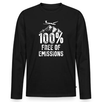Segelflieger | Segelfliegen Segelflug Geschenkidee - Männer Premium Bio Langarmshirt - Schwarz - Vorne - Nico (187cm)