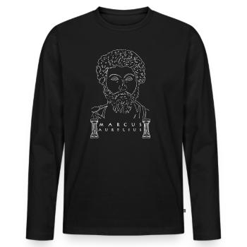 MARCVS AVRELIVS - Men's Premium Organic Long Sleeve Shirt - black - Front - Nico (187cm)