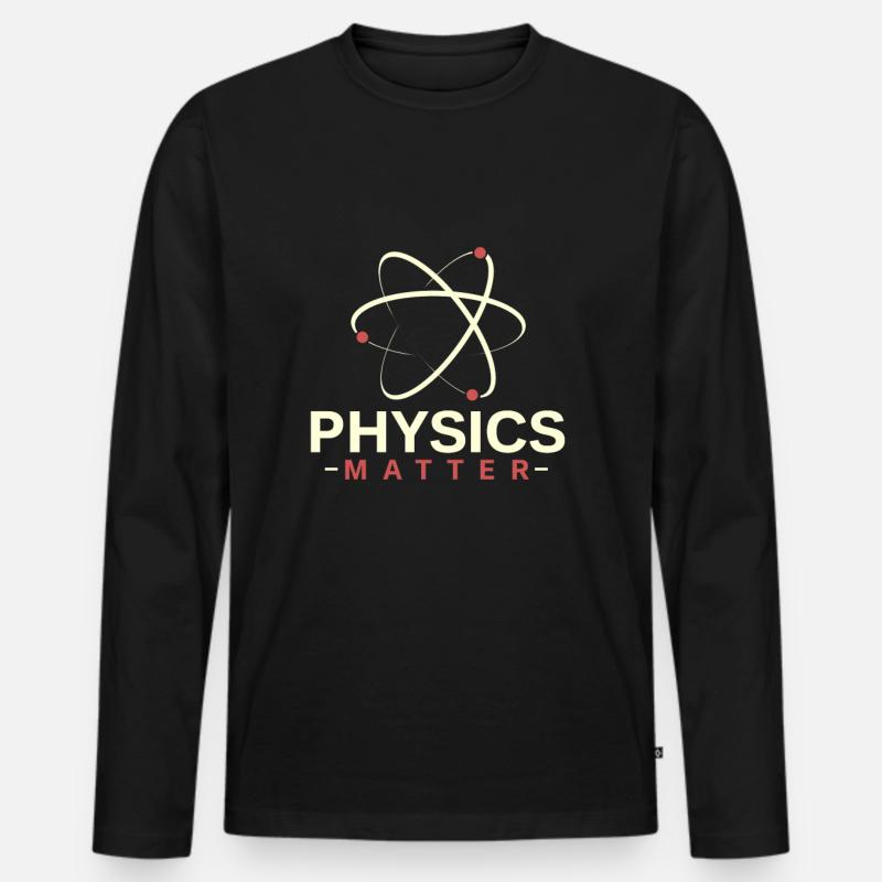 Physik Student Studium Geschenk Big Bang Urknall - Männer Premium Bio Langarmshirt - Schwarz