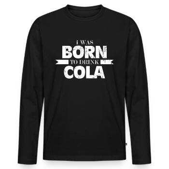 Cola gift drink drink delicious - Men's Premium Organic Long Sleeve Shirt - black - Front - Nico (187cm)