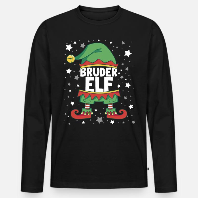 Bruder Elf - Männer Premium Bio Langarmshirt - Schwarz