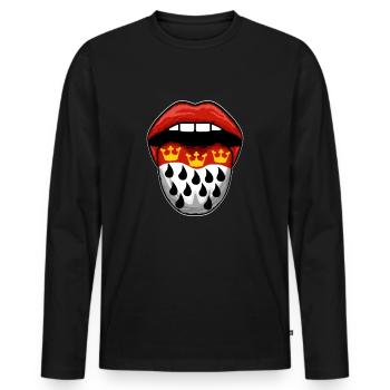 Karneval Fasching Köln - Männer Premium Bio Langarmshirt - Schwarz - Vorne - Nico (187cm)