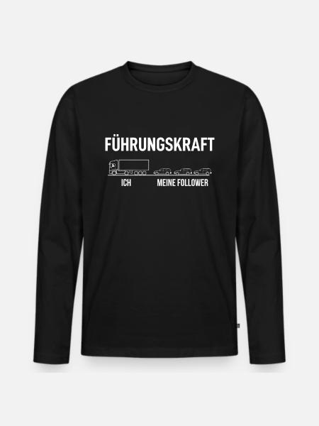 Karneval - Männer Premium Bio Langarmshirt - Schwarz
