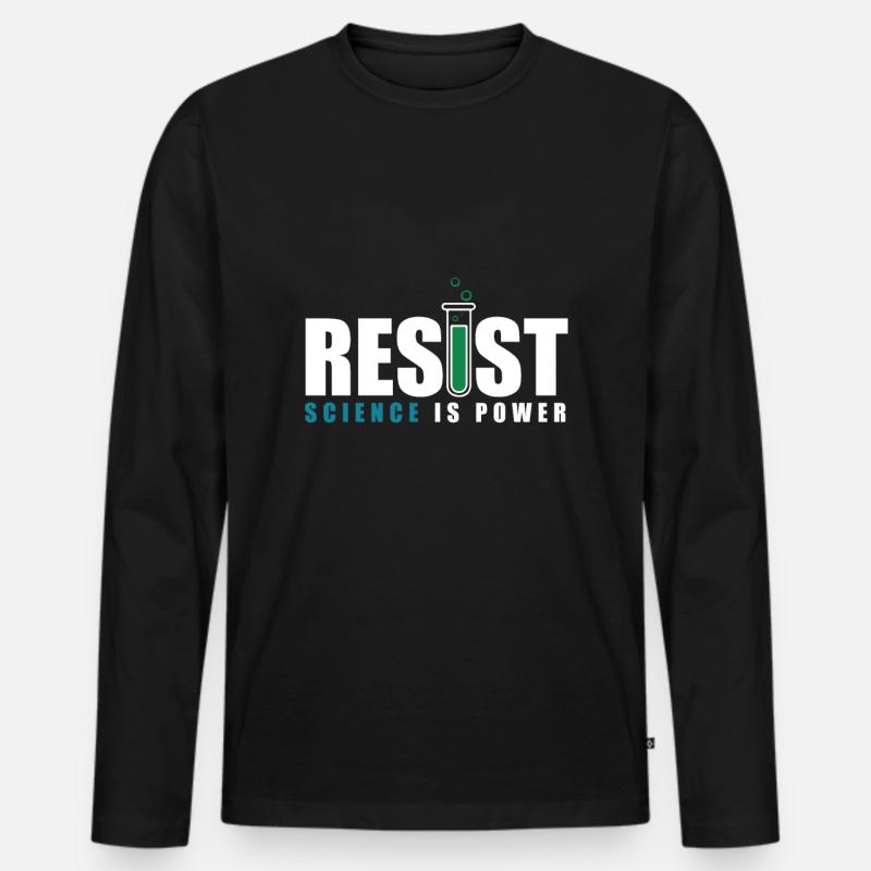 Wissenschaft Geschenk Science - Männer Premium Bio Langarmshirt - Schwarz