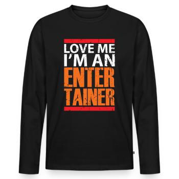 Entertainer comedian gift funny - Men's Premium Organic Long Sleeve Shirt - black - Front - Nico (187cm)