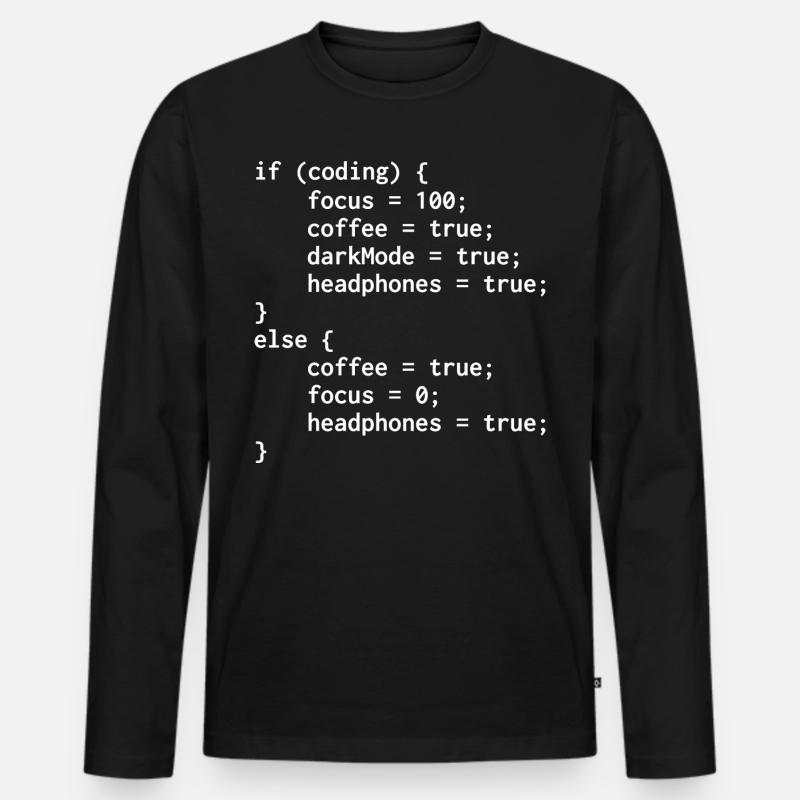 Code programmeur d’autres - T-shirt manches longues Premium bio Homme - noir