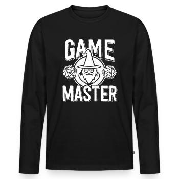 Spiele Meister Rollenspiel Würfel Druide Zauberer - Männer Premium Bio Langarmshirt - Schwarz - Vorne - Nico (187cm)