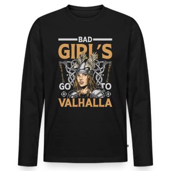Bad Girls's Go To Valhalla - Männer Premium Bio Langarmshirt - Schwarz - Vorne - Nico (187cm)