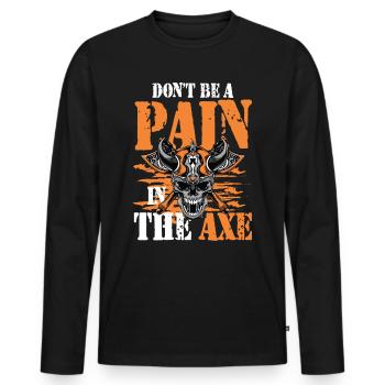 Funny Viking Saying für einen Wikinger und - Männer Premium Bio Langarmshirt - Schwarz - Vorne - Nico (187cm)