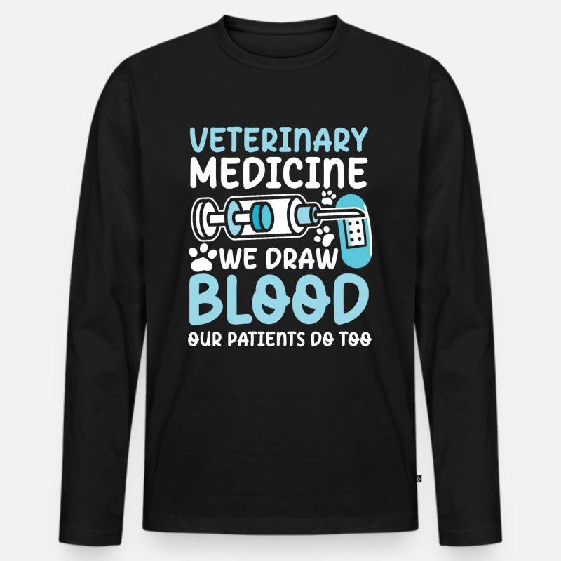 Veterinary Medicine - Männer Premium Bio Langarmshirt - Schwarz