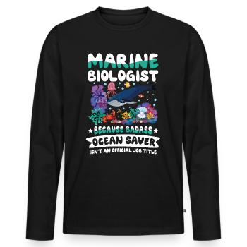 Marine Biologist - Männer Premium Bio Langarmshirt - Schwarz - Vorne - Nico (187cm)