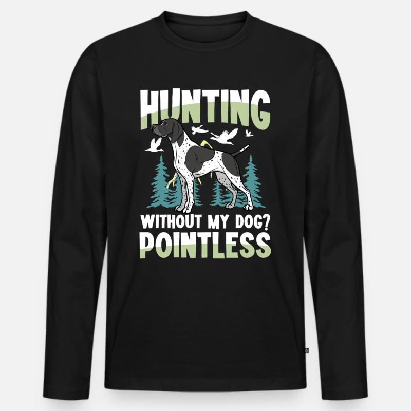 Jagd Mit Labrador - Männer Premium Bio Langarmshirt - Schwarz