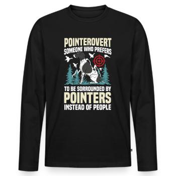 Duck hunters shoot heavier loads flag - Men's Premium Organic Long Sleeve Shirt - black - Front - Nico (187cm)