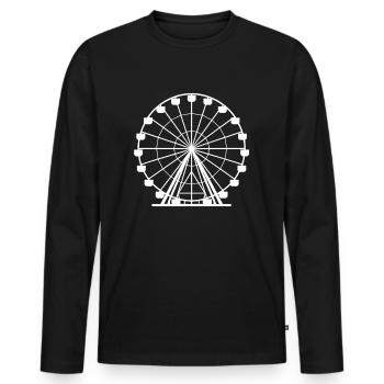 Silhouette de grande roue pour les amateurs de nostalgie et - T-shirt manches longues Premium bio Homme - noir - Devant - Nico (187cm)