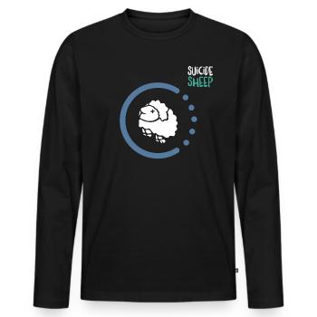 Mr Suicide Sheep - T-shirt manches longues Premium bio Homme - noir - Devant - Nico (187cm)