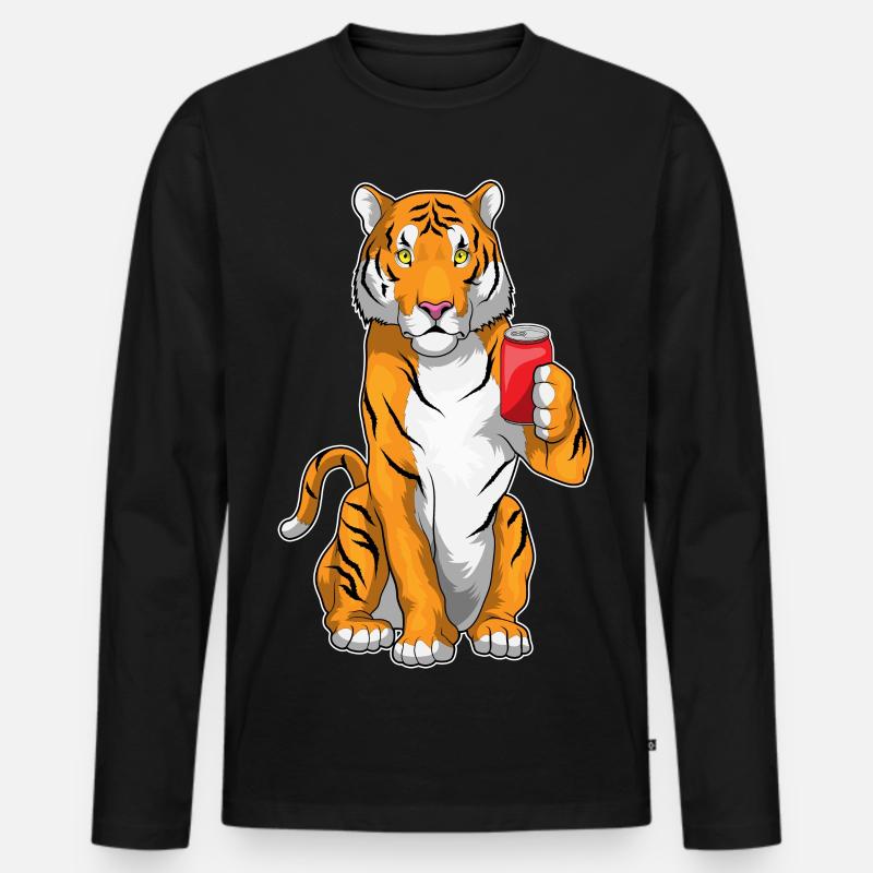 Tiger Lemonade - Men's Premium Organic Long Sleeve Shirt - black