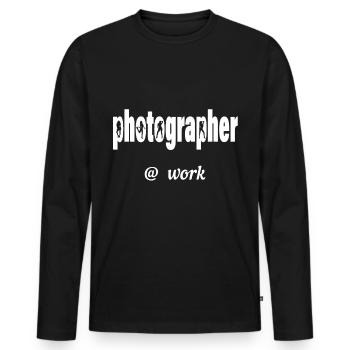 La photographie | Photographes | photographe - T-shirt manches longues Premium bio Homme - noir - Devant - Nico (187cm)