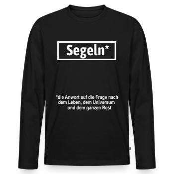 Sailing | Gift Sailor | Gift sailing funny - Men's Premium Organic Long Sleeve Shirt - black - Front - Nico (187cm)