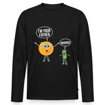 Bitcoin - Men's Premium Organic Long Sleeve Shirt - black - Front - Nico (187cm)