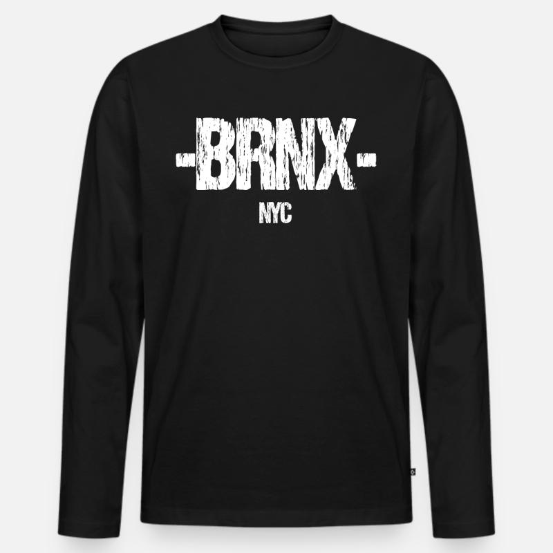 BRONX NYC - Maglia a manica lunga ecologica premium da uomo - nero