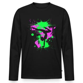 I Love Acrobatics - T-shirt manches longues Premium bio Homme - noir - Devant - Nico (187cm)