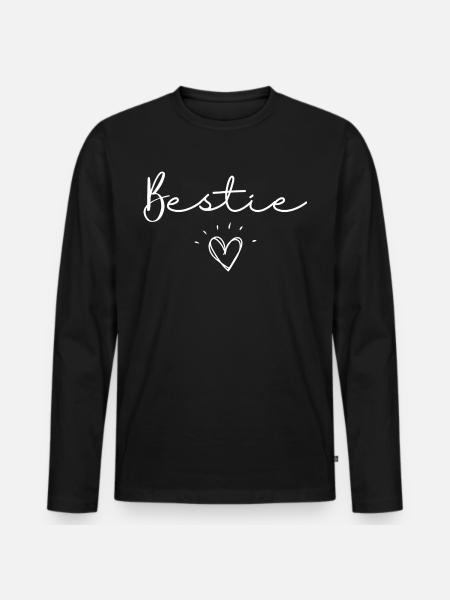Bestie - Men's Premium Organic Long Sleeve Shirt - black