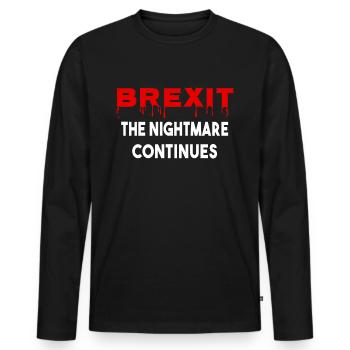 Pro Brexit Leave Campaign - Men's Premium Organic Long Sleeve Shirt - black - Front - Nico (187cm)