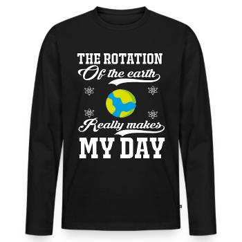 Science Physics Chemistry Nerd Geek Science Atom - Men's Premium Organic Long Sleeve Shirt - black - Front - Nico (187cm)