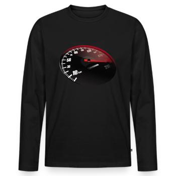 Cadeau voiture PS Tuner Turbo Speed Speed - T-shirt manches longues Premium bio Homme - noir - Devant - Nico (187cm)