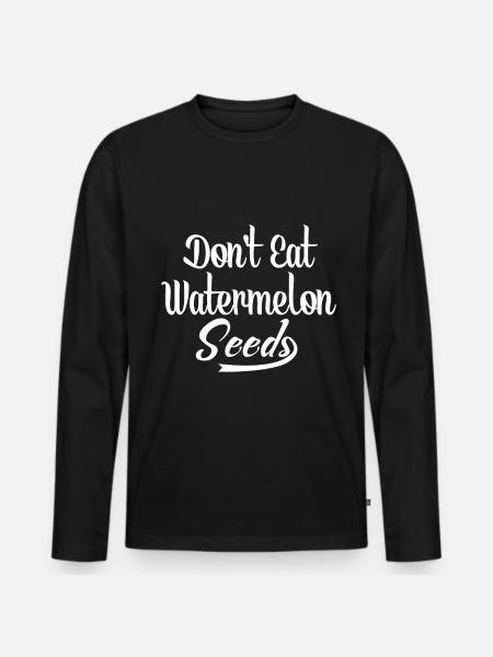 Lustiger Spruch Schwangerschaft Dicke Menschen - Männer Premium Bio Langarmshirt - Schwarz