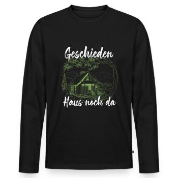 Geschiedene Scheidungsparty Scheidung Geschenk - Männer Premium Bio Langarmshirt - Schwarz - Vorne - Nico (187cm)