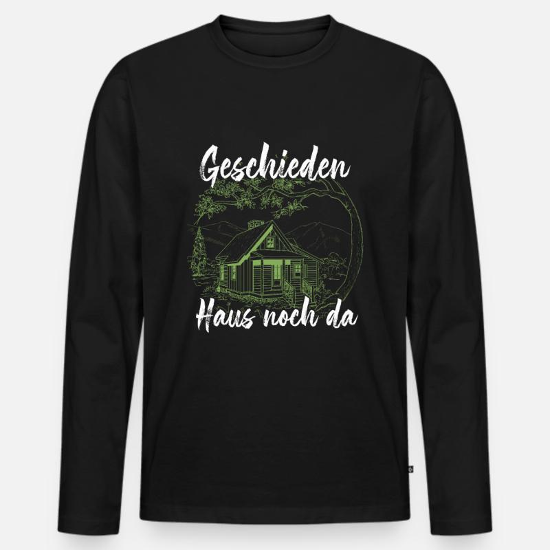 Geschiedene Scheidungsparty Scheidung Geschenk - Männer Premium Bio Langarmshirt - Schwarz
