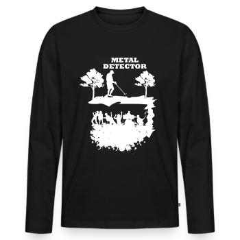 Détecteur de métaux Heavy Metal Metalcore Gift - T-shirt manches longues Premium bio Homme - noir - Devant - Nico (187cm)