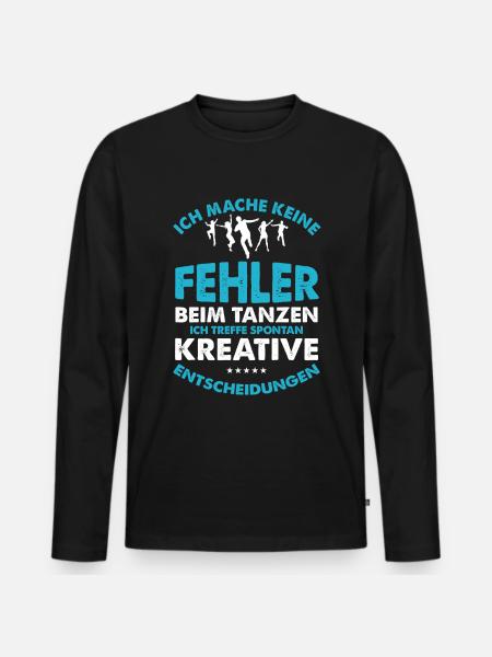 Tanzen Tänzerin Tänzer Tanzpaar Tanz Geschenk - Männer Premium Bio Langarmshirt - Schwarz