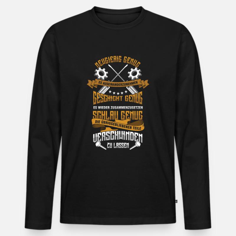 Mechaniker Definition Schrauber Werkstatt Geschenk - Männer Premium Bio Langarmshirt - Schwarz