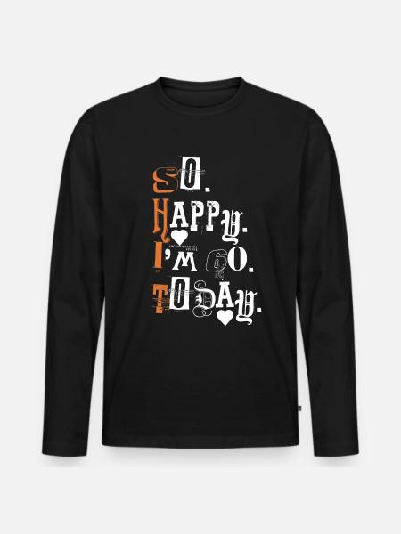 60th Birthday Funny Saying Gift - Men's Premium Organic Long Sleeve Shirt - black