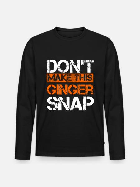 Rothaarig Ginger Ginger Rotschopf Geschenk - Männer Premium Bio Langarmshirt - Schwarz