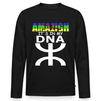 RIF Amazigh, Imazighen, Berber, Morocco, Nador - Men's Premium Organic Long Sleeve Shirt - black - Front - Nico (187cm)